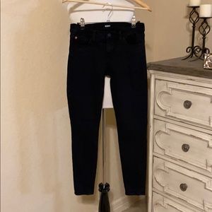 Hudson black skinny cropped jeans.